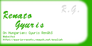 renato gyuris business card